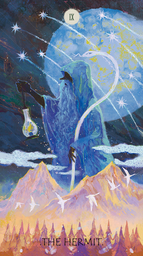 The Whisper of Stars and Garden Tarot – The Hermit