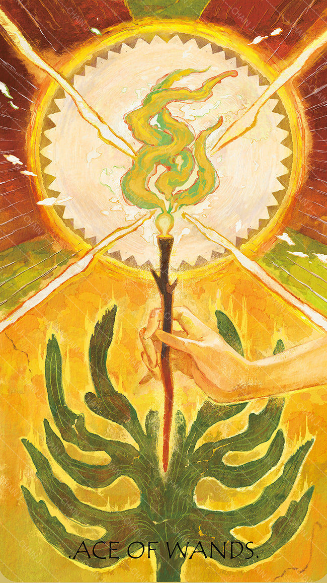 The Whisper of Stars and Garden Tarot – Ace of Wands