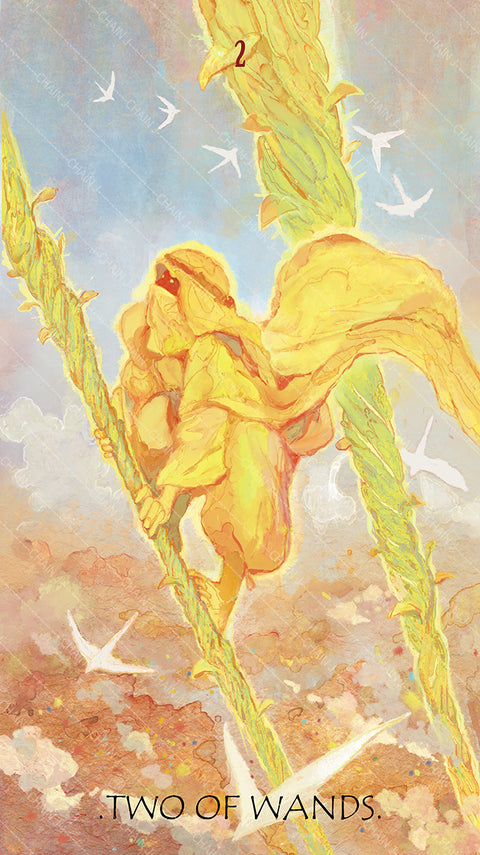 The Whisper of Stars and Garden Tarot – Two of Wands