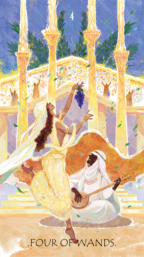 The Whisper of Stars and Garden Tarot – Four of Wands