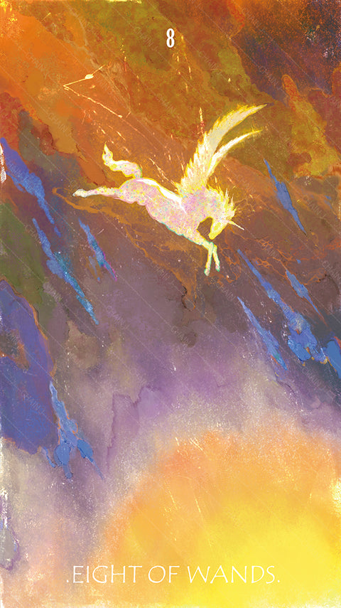 The Whisper of Stars and Garden Tarot – Eight of Wands