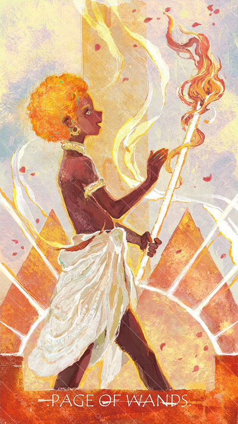 The Whisper of Stars and Garden Tarot – Page of Wands