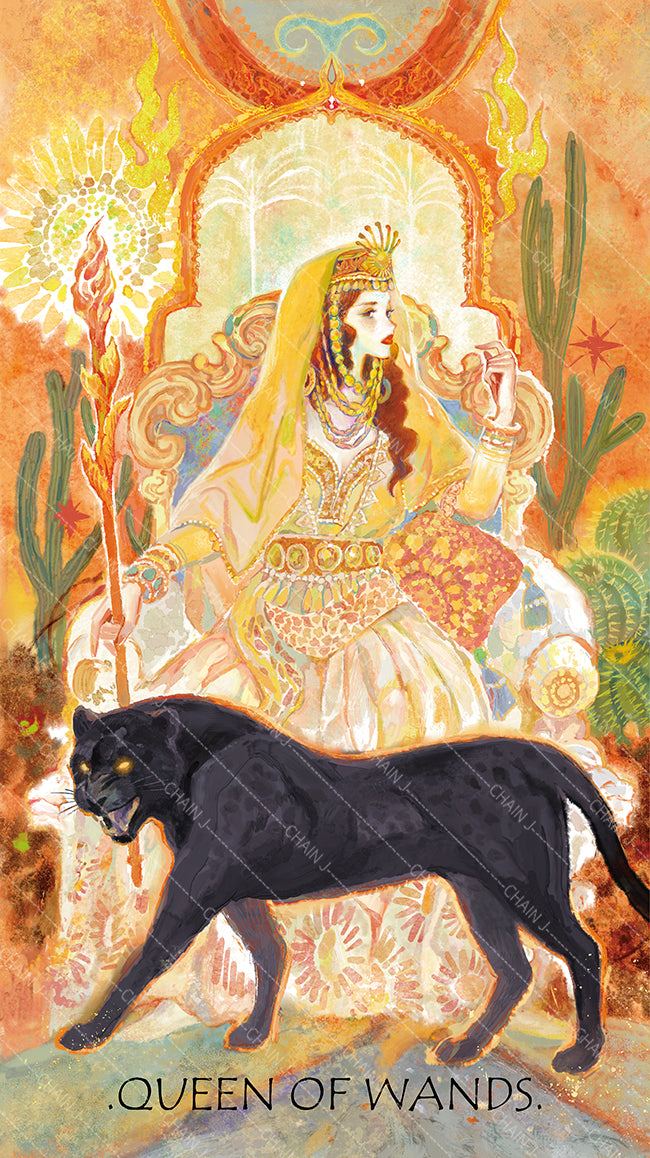 The Whisper of Stars and Garden Tarot – Queen of Wands