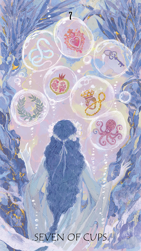 The Whisper of Stars and Garden Tarot – Seven of Cups