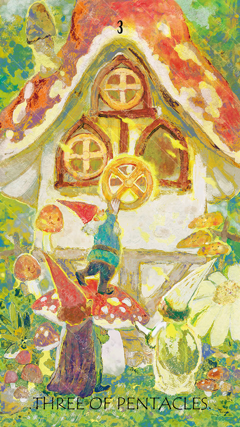 The Whisper of Stars and Garden Tarot – Three of Pentacles