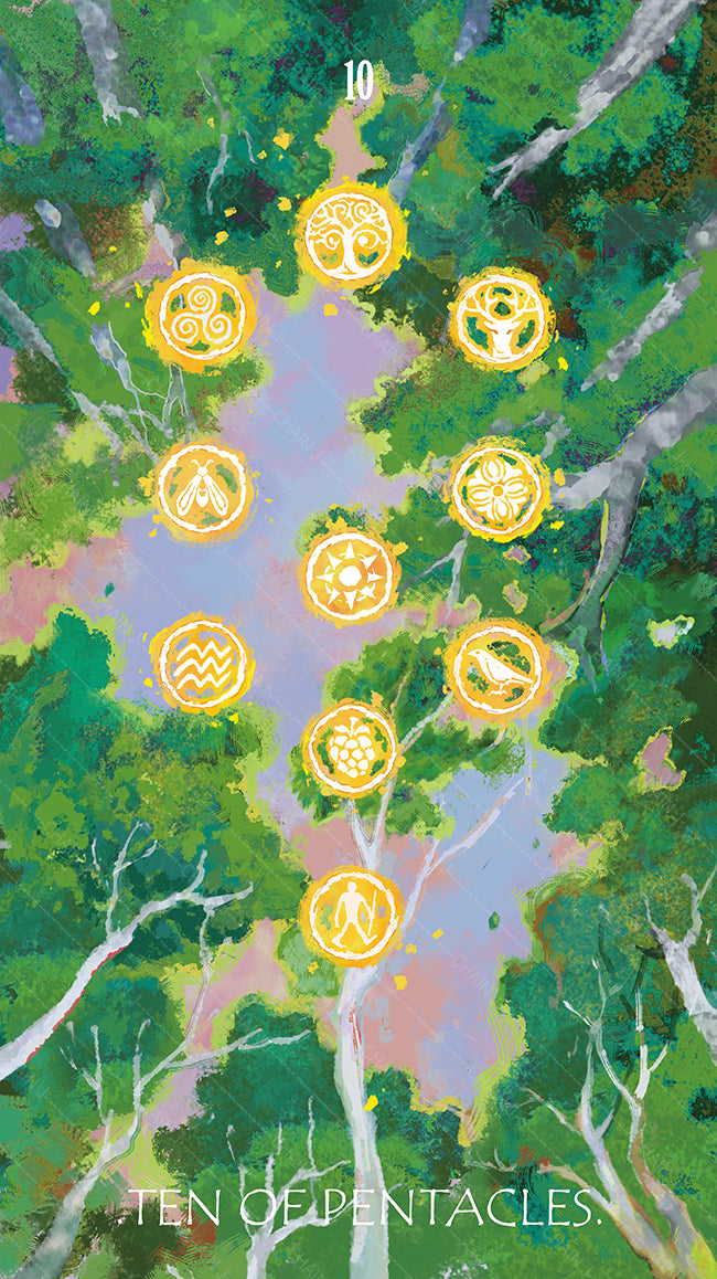 The Whisper of Stars and Garden Tarot – Ten of Pentacles
