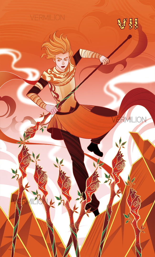 Unnamed Tarot – Seven of Wands