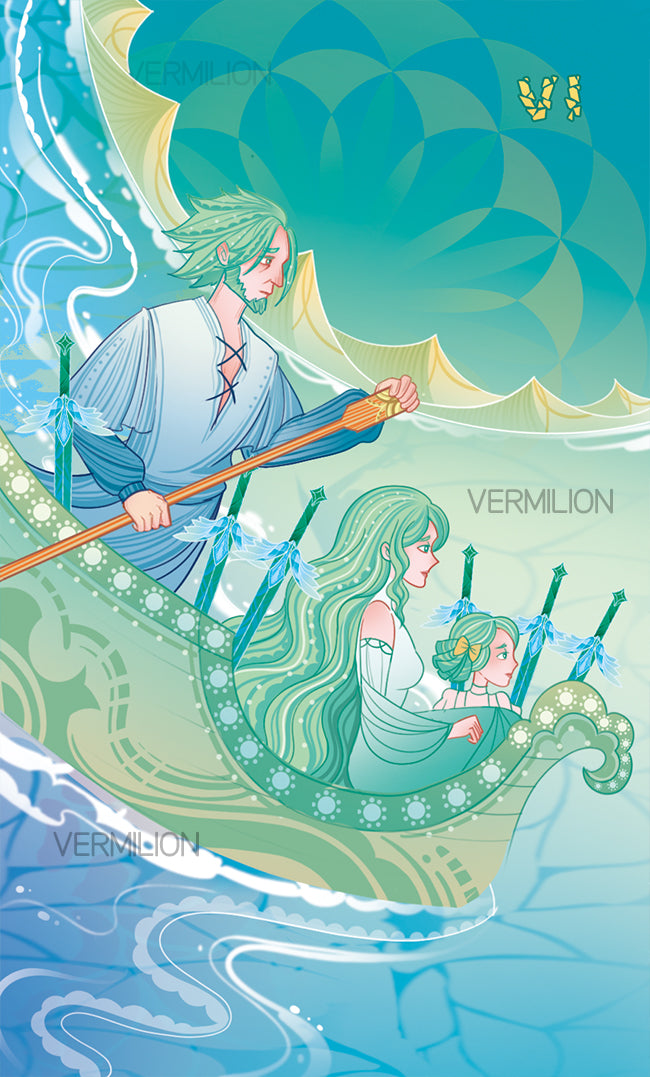 Unnamed Tarot – Six of Swords