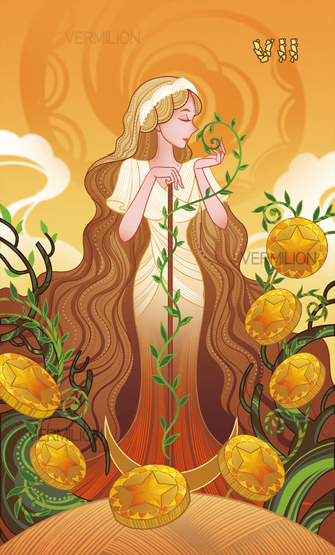 Unnamed Tarot – Seven of Pentacles