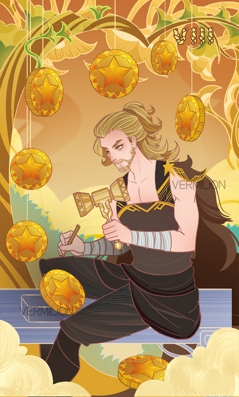 Unnamed Tarot – Eight of Pentacles