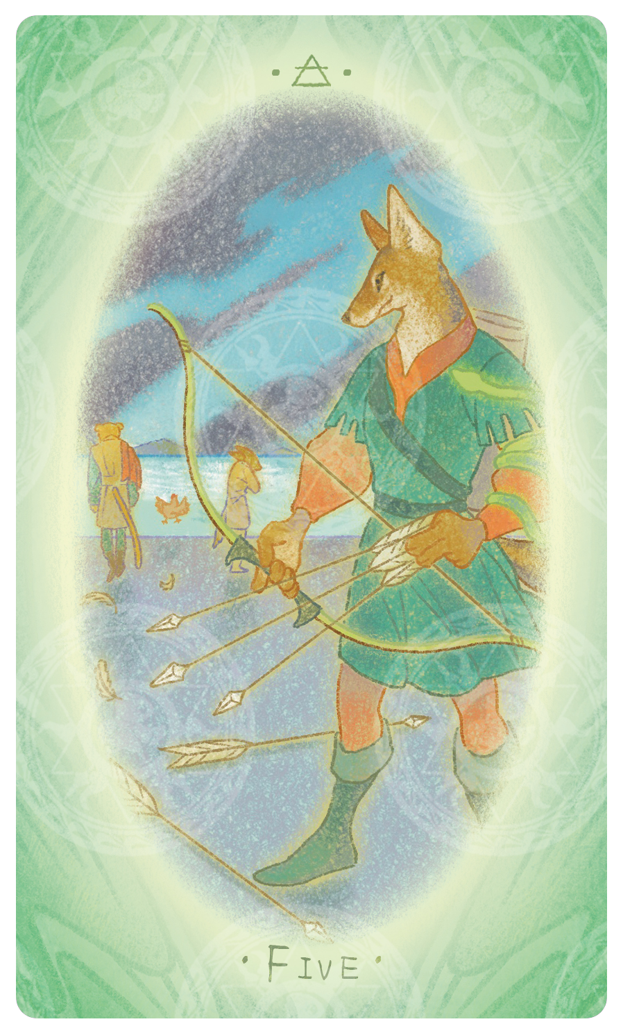 Uno with the Sun Tarot – Five of Arrows