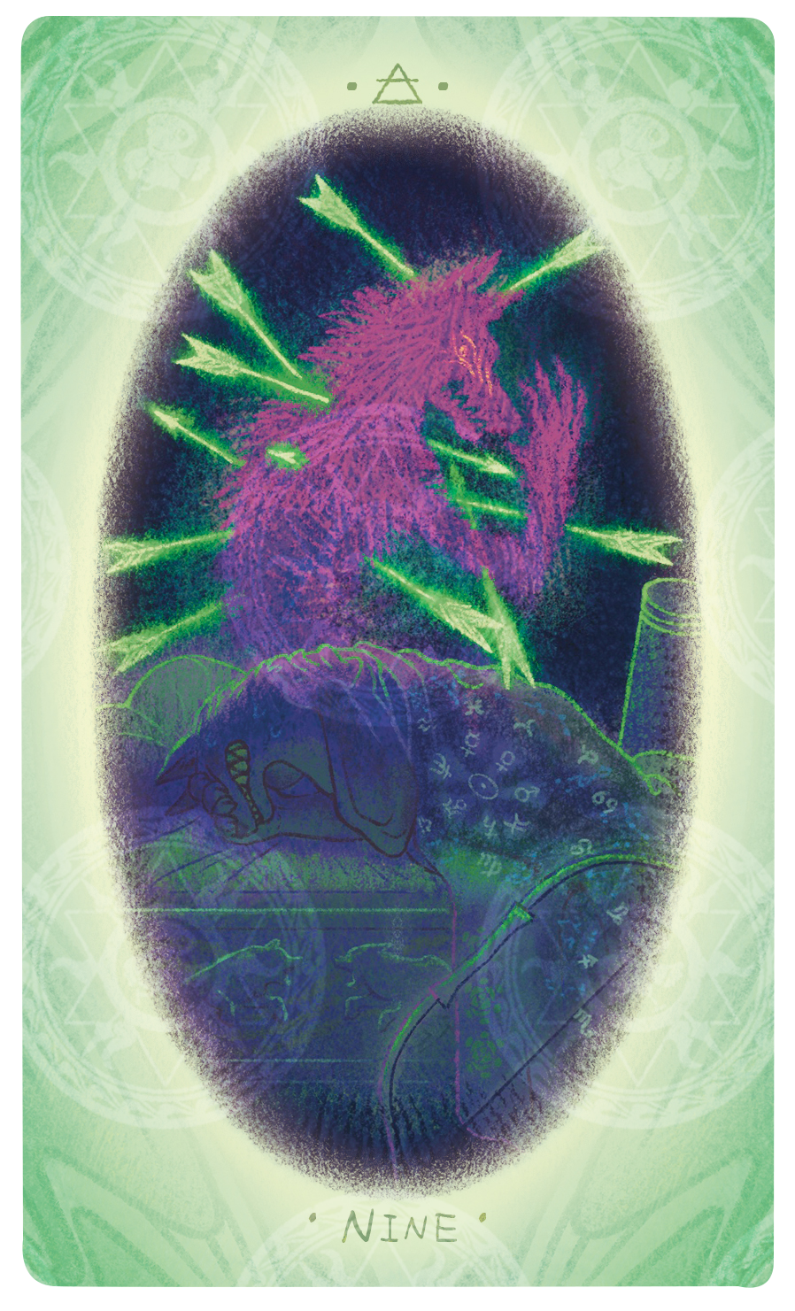 Uno with the Sun Tarot – Nine of Arrows
