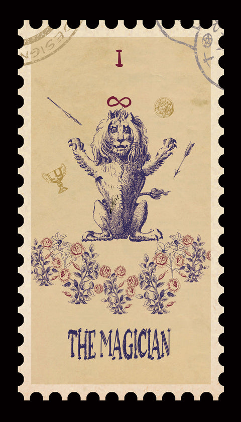 Vintage Stamp Tarot – The Magician