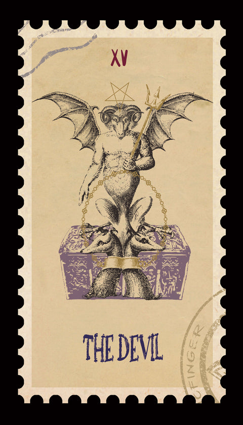 Vintage Stamp Tarot – The Devil