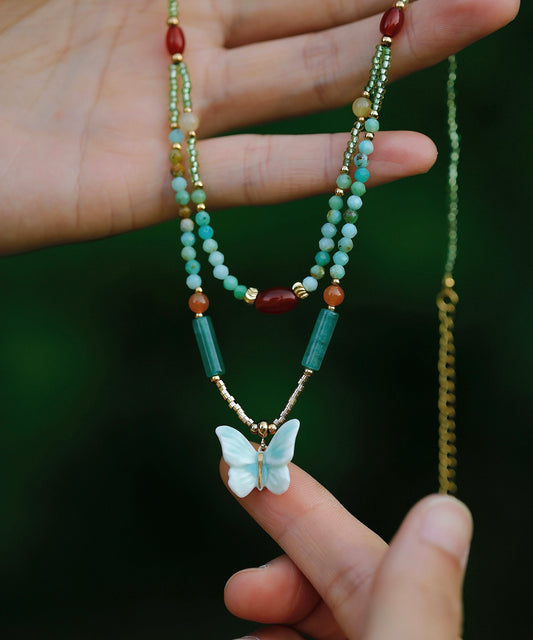 YIHE Ceramic Necklace "Buddha's Butterfly"