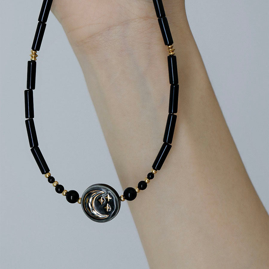YIHE Ceramic Necklace "Sun, Moon, Star"