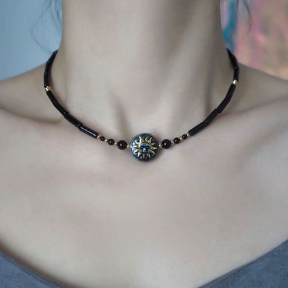 YIHE Ceramic Necklace "Sun, Moon, Star"