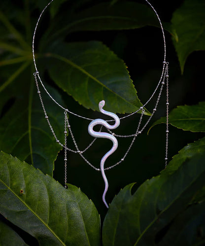 YIHE Ceramic Necklace "White Snake"