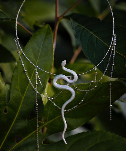 YIHE Ceramic Necklace "White Snake"