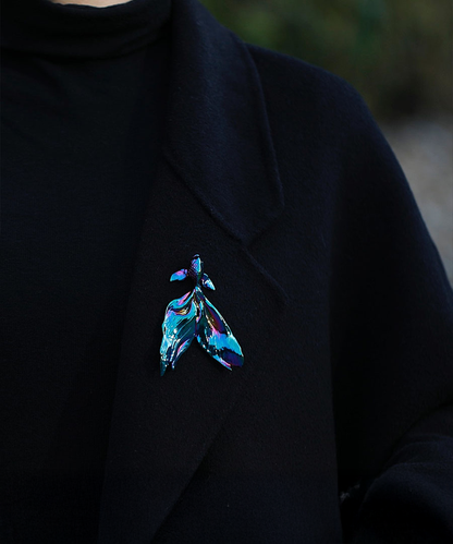 YIHE Ceramic Brooches "Siamese Fighting Fish"