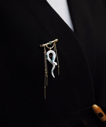YIHE Ceramic Brooches "Spiritual Snake"