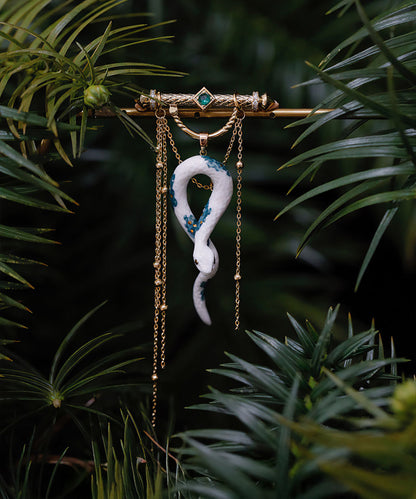 YIHE Ceramic Brooches "Spiritual Snake"