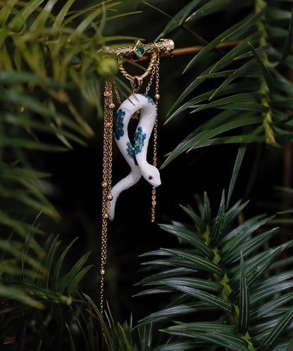 YIHE Ceramic Brooches "Spiritual Snake"