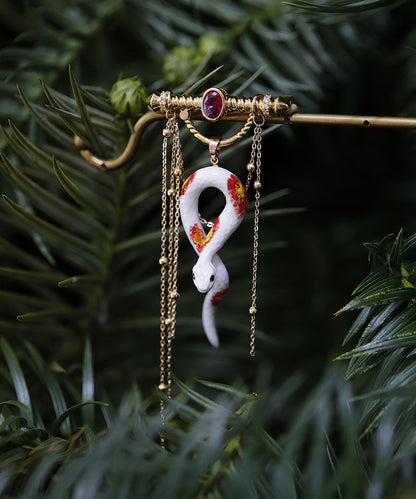 YIHE Ceramic Brooches "Spiritual Snake"
