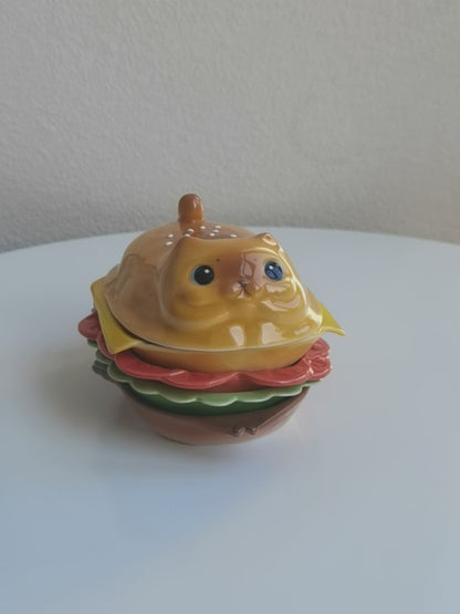 Burger Cat Plate Set