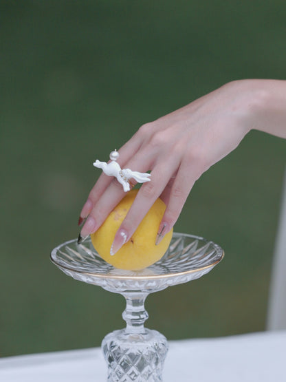 YIHE Ceramic Rings "Rainbow Rabbit"