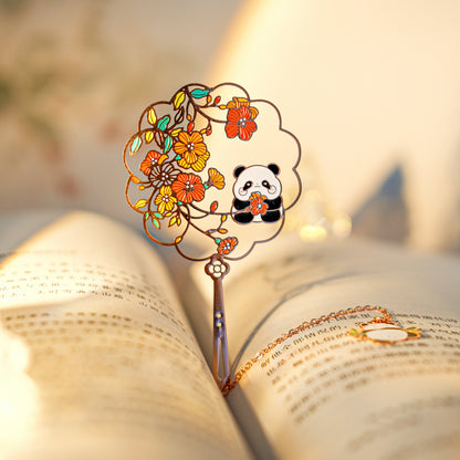 Panda Palace Fan Metal Bookmarks