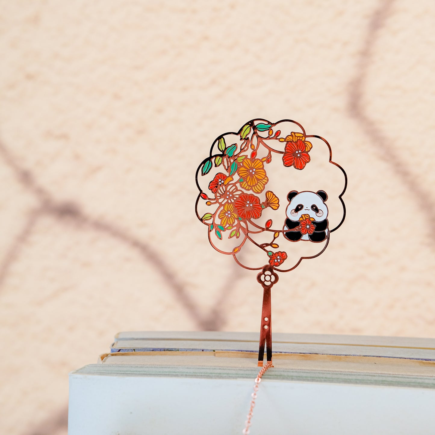 Panda Palace Fan Metal Bookmarks