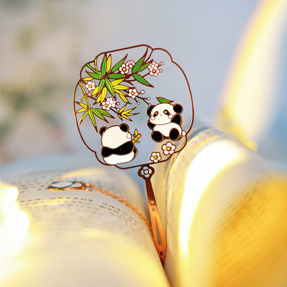 Panda Palace Fan Metal Bookmarks