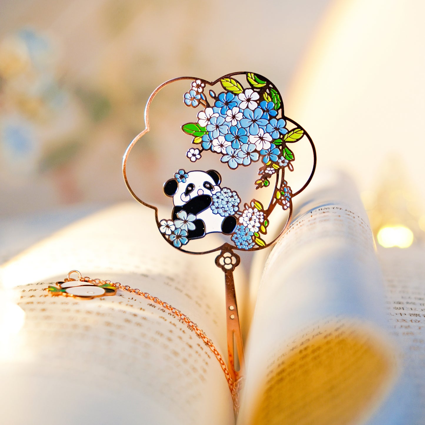 Panda Palace Fan Metal Bookmarks
