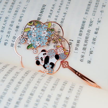 Panda Palace Fan Metal Bookmarks