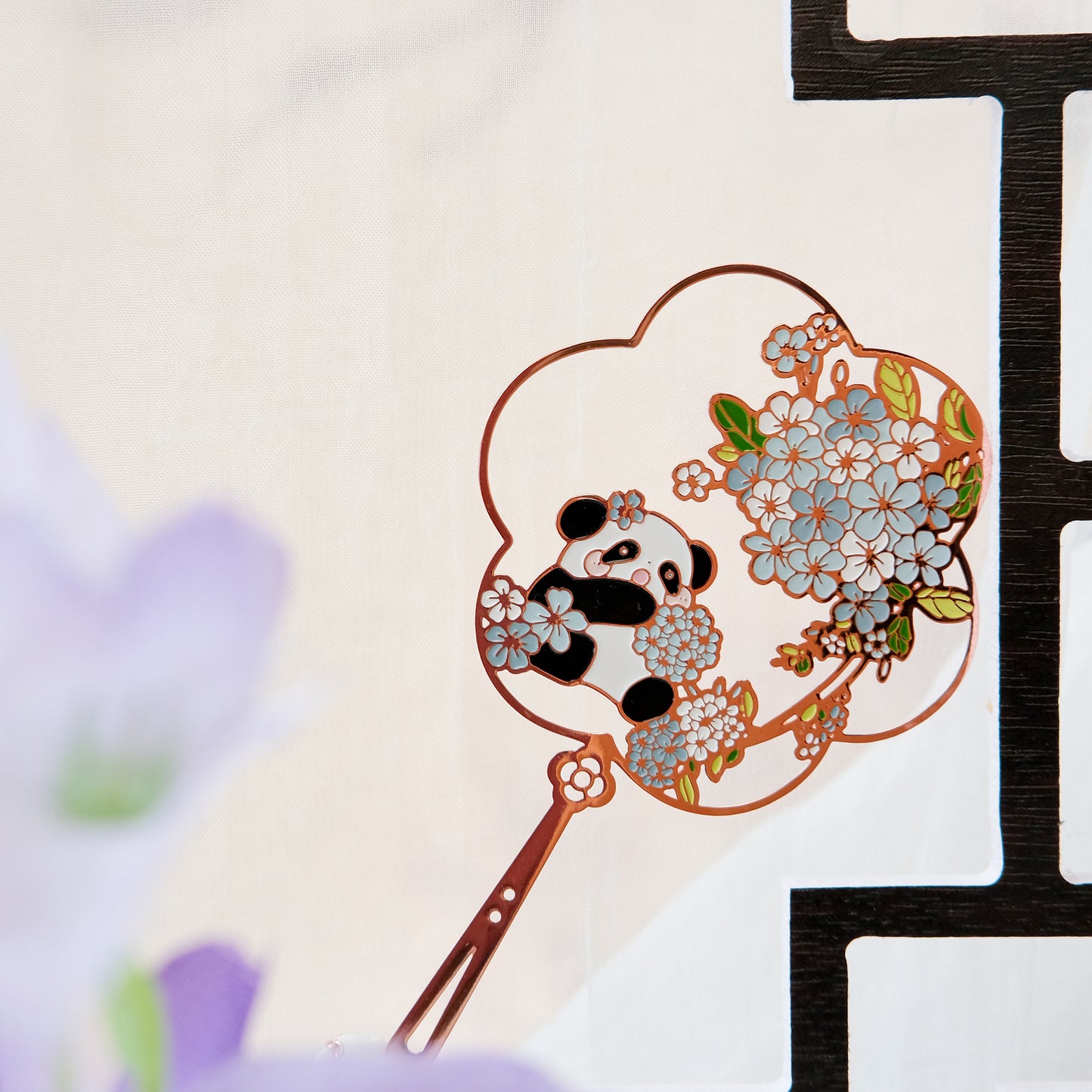 Panda Palace Fan Metal Bookmarks
