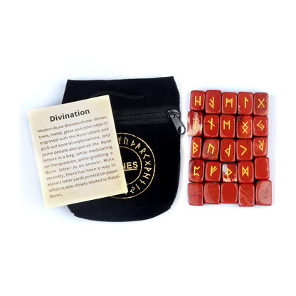 Elder Futhark Crystal Rune Stones (25-Piece, Block)