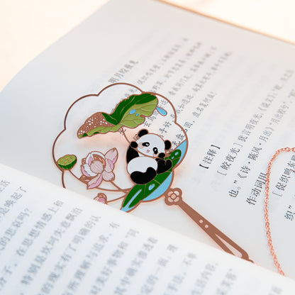 Panda Palace Fan Metal Bookmarks