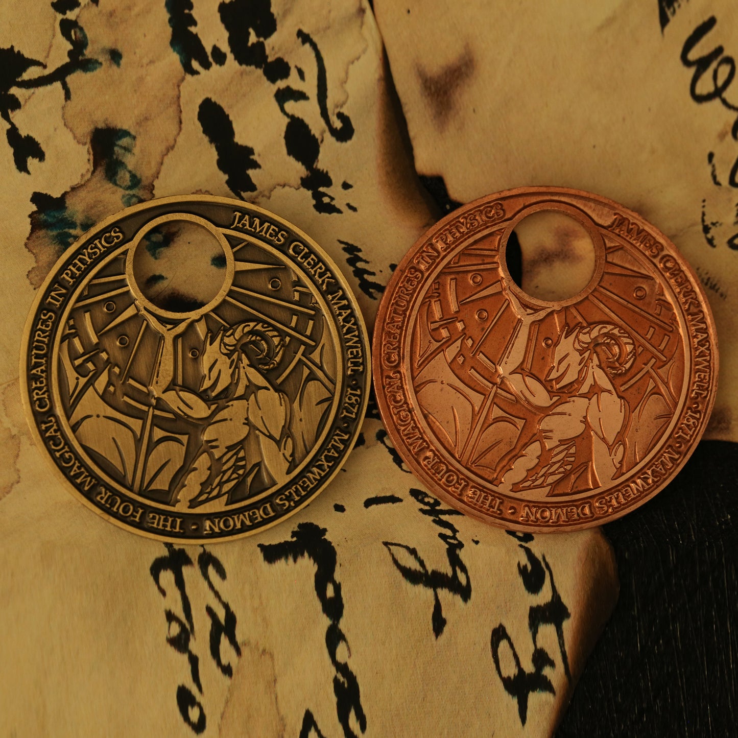 The Four Magical Creatures in Physics Collectible Metal Coins