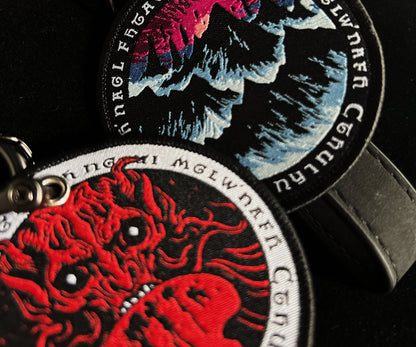 Pages on Stitches Cthulhu Mythos Embroidered Keychains