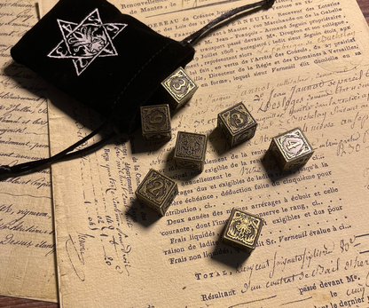 Shining Hexahedron Cthulhu D6 Metal Dice