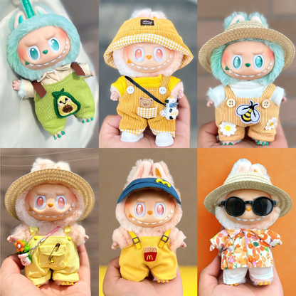 Handmade Clothes for Labubu & 15-17 cm Dolls "Overall Good"