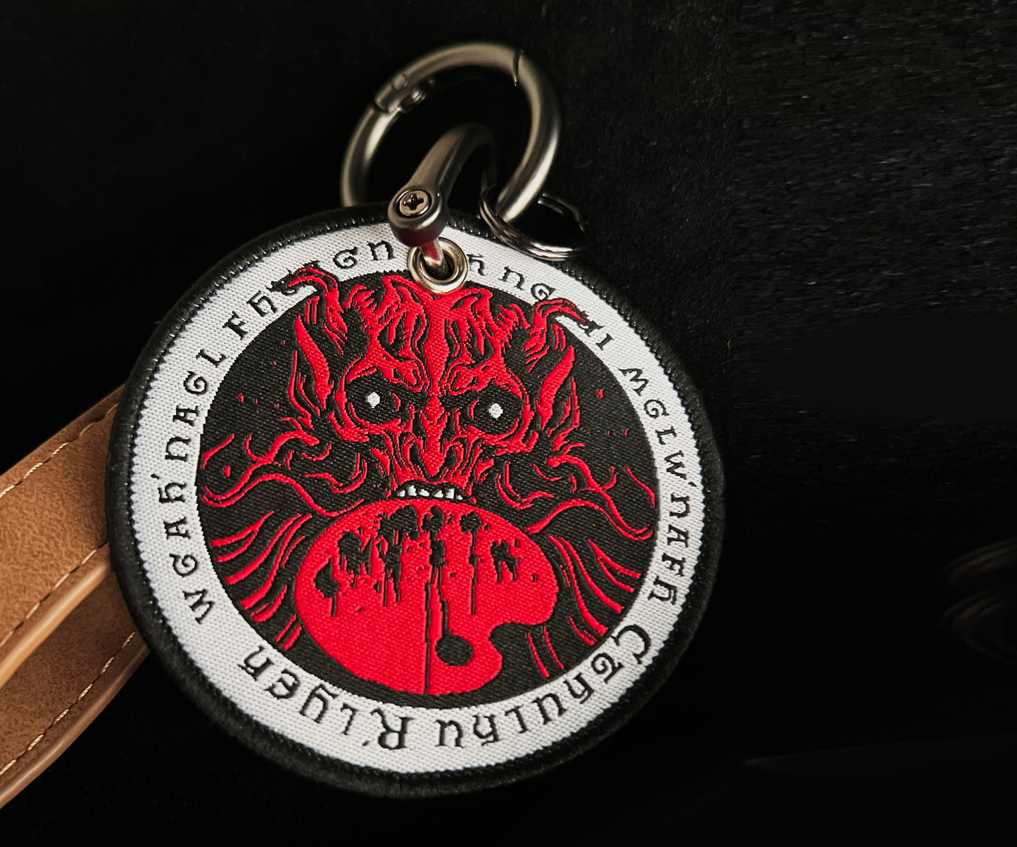 Pages on Stitches Cthulhu Mythos Embroidered Keychains