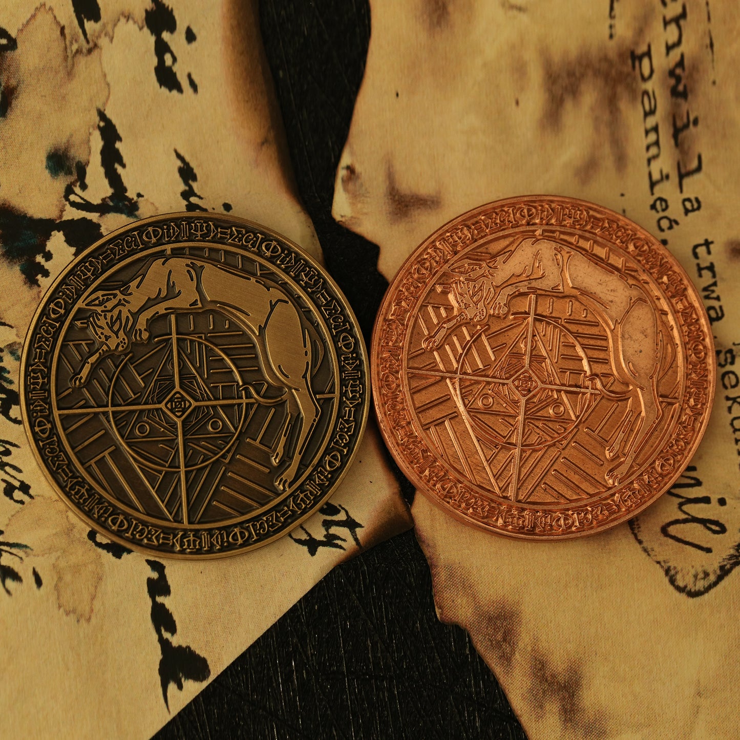 The Four Magical Creatures in Physics Collectible Metal Coins