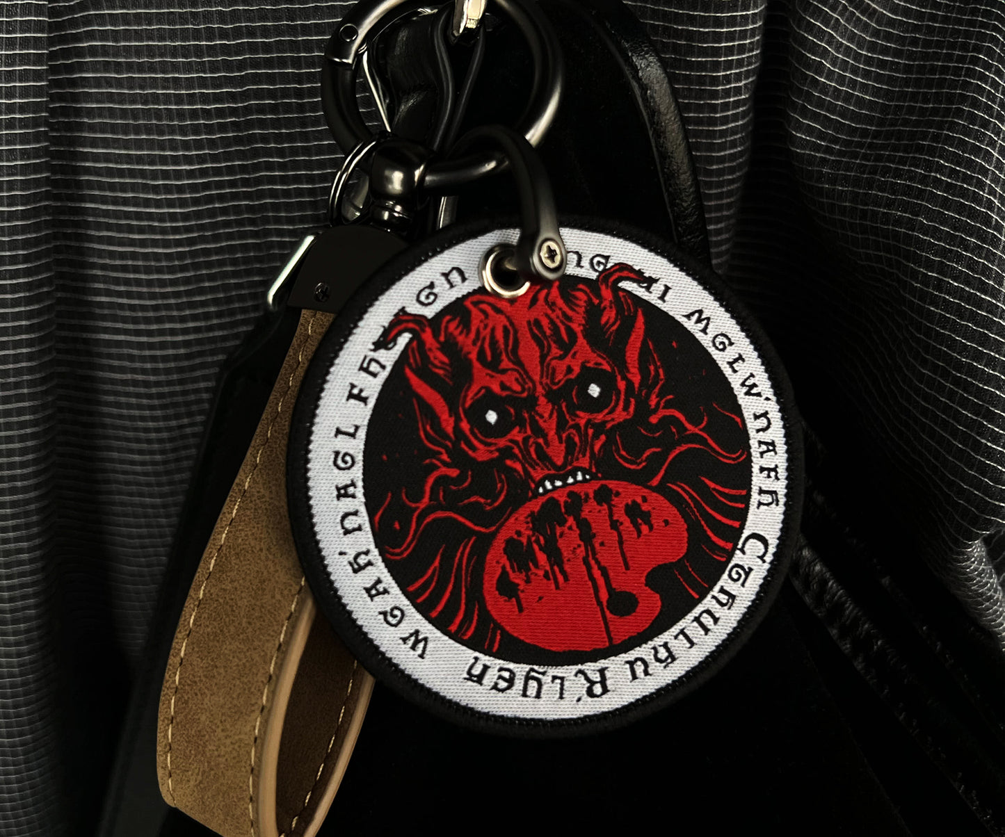 Pages on Stitches Cthulhu Mythos Embroidered Keychains