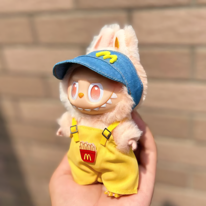 Handmade Clothes for Labubu & 15-17 cm Dolls "Overall Good"