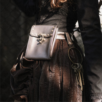 Steampunk Vintage Multi-Pocket Faux Leather Waist Belt Bag