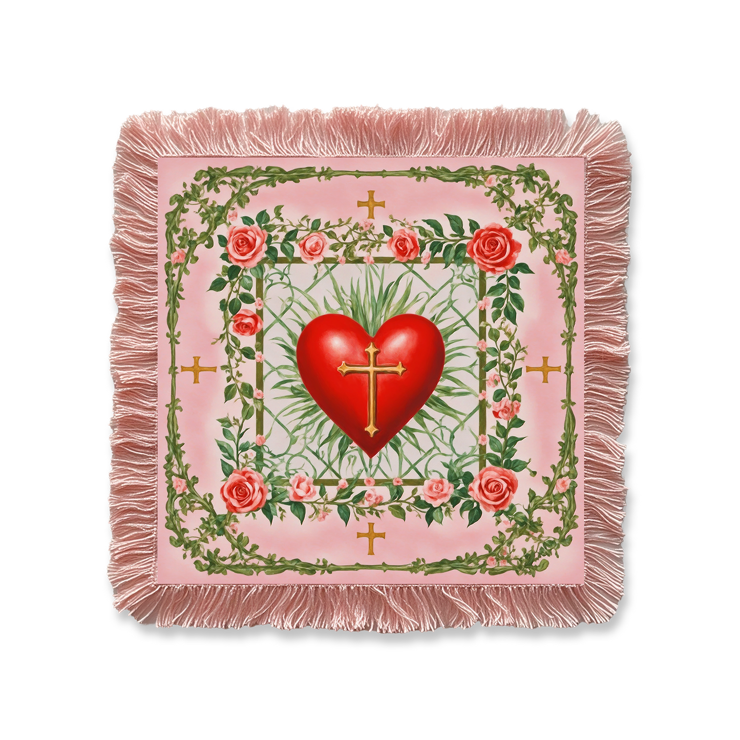 Renaissance Fantasy Tarot Cloth "Sacred Heart"