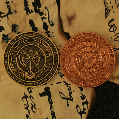 The Four Magical Creatures in Physics Collectible Metal Coins