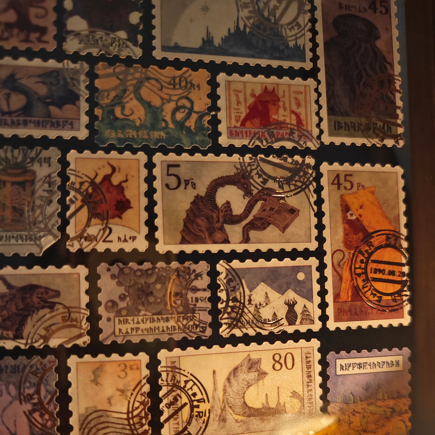 Abyssal Dispatch Cthulhu Mythos Postage Stamp Stickers